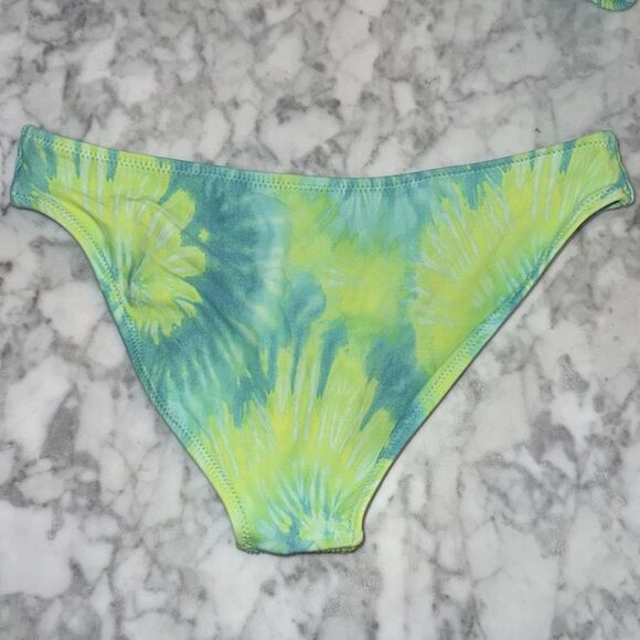 Peixoto Vibrant Green/Blue Tie-Dye Bikini Set with NWT Sarong - Picture 4 of 10